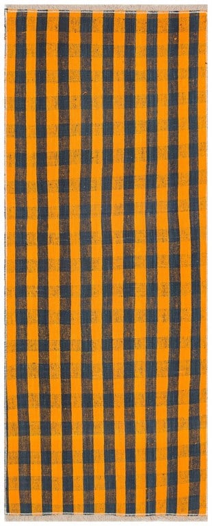 ÖZEL EL DOKUMA SARI LACUVERT VINTAGE KİLİM 