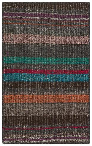 GERÇEK EL DOKUMA GRİ TONLERİ KEÇİ KİLİM PASPAS