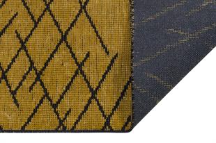 SARİ RENGİ ISKANDİNAV DESEN MODREN ŞÖNİL DOKUMA KAYMAZ TABANLI HALI