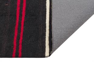 ÇOK RENGİ ÇİZGİLİ DESEN KEÇİ KILI YÜNLÜ KİLİM