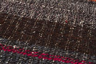 GERÇEK EL DOKUMA GRİ TONLERİ KEÇİ KİLİM PASPAS