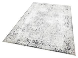 GREY BLACK XW Yumuşak İpeksi Tuşeli Yüksek Alçak Oymalı Modern İnce Makine Halısı