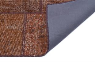 Geneleksel El Dokuma  Kahverengi  Patchwork Halı