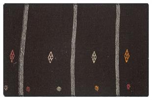 EŞSİZ EL DOKUMA SİYAH RENGİ ANADOLU KİLİM PASPAS