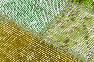 Gerçek El Dokuma Yeşil Tonleri Papas -50x80