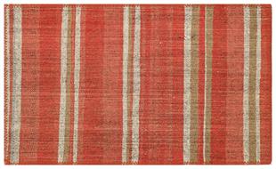 MERCAN TURUNCU RENGİ KEÇİ KILI KİLİM PASPAS