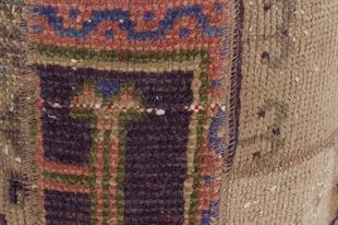 EL DOKUMA BOHO DESEN PATCHWORK YUVARLAK PUF