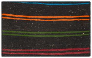 Turuncu Yeşil Rengi El Dokuma Kilim Paspas