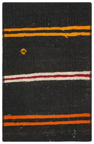 Gerçek El Dokuma Sari Turuncu Rengi Kilim Paspas