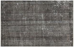 GERÇEK EL DOKUMA ANTRASİT RENGİ DESENSİZ YÜNLÜ VİNTAGE HALISI