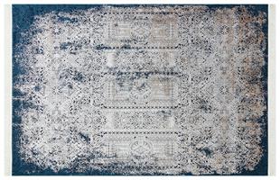 GABARDİN HALI GLORİA MAVİ RENGİ ÇİÇEK MODREN SALON HALISI