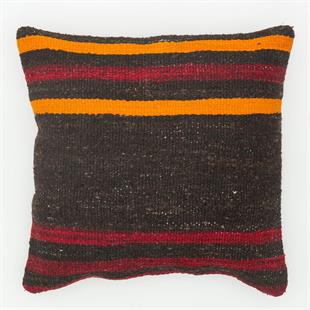 GENELEKSEL DOĞAL KREM KAHVERENGİ KENDİR KİLİM YASTIK KILIFI