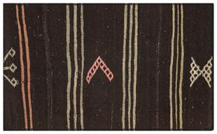 BEJ SİYAH RENGİ KEÇİ KİLİM PASPAS