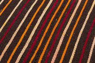 ÇOK RENGİ ÇİZGİLİ DESEN KEÇİ KILI YÜNLÜ KİLİM