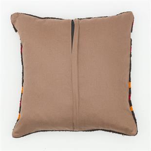 ÇOKLU RENK EL DÜĞÜMLÜ KEÇİ KILI YASTIK KILIFI