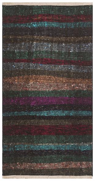  Koyu Rengi El Dokuma  Çaput Pala Yünlü Kilim