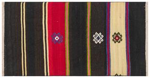 GENELEKSEL EL DOKUMA KAHVERENGİ SİVAS KİLİMİ