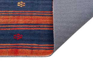 LACİVERT KİREMİT  RENGİ EL DOKUMA ANADOLU YÜN KİLİM