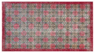 EŞSİZ EL DOKUMA NATUREL RENGİ ÇİÇEKLİ DESEN VİNTAGE HALISI