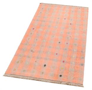 GERÇEK EL DOKUMA PUDRA RENGİ KENDİR KİLİMİ