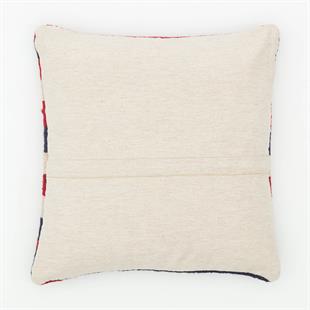 ÇOKLU RENK EL DÜĞÜMLÜ KEÇİ KILI YASTIK KILIFI