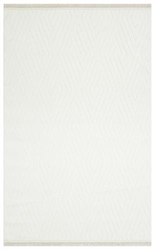 WHİTE  Hav Toz Vermez Yüksek Alçak Dokuya Sahip Modern Dokuma Halı