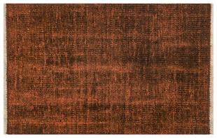 KAHVE BAKİR RENGİ EL DOKUMA VİNTAGE HALI PASPAS