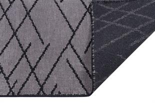 GRİ RENGİ ISKANDİNAV DESEN MODREN ŞÖNİL DOKUMA KAYMAZ TABANLI HALI