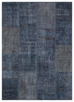 Geneleksel El Dokuma Gri Rengi Patchwork Halı