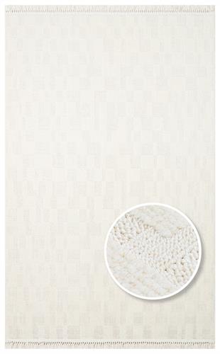 WHİTE RENGİ HAV TOZ VERMEYEN YUMUŞAK DOKULU MODREN MAKİNE HALISI