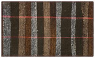 GERÇEK EL DOKUMA KAHVERENGİ TONLERİ KEÇİ KİLİM PASPAS