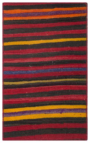 KARIŞIK RENGİ ÇİZGİLİ DESEN EL DOKUMA KİLİM PASPAS