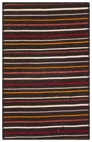 GELENEKSEL EL DOKUMA ÇOK RENGİ ÇİZGİLİ DESEN ÇAPUT PATA KİLİM PASPAS