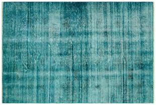 TURKUAZ RENGİ EL DOKUMA DOĞAL VİNTAGE HALISI