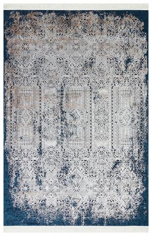 GABARDİN HALI GLORİA MAVİ RENGİ ÇİÇEK MODREN SALON HALISI