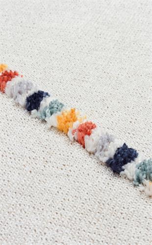 TERAZZO Hav Toz Vermez Yumuşak Dokulu Etnik Örgü Desenlere Sahip Modern İskindinav Halı