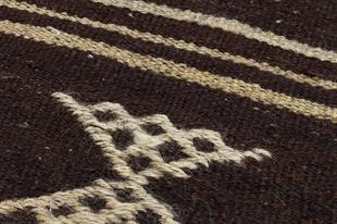 BEJ SİYAH RENGİ KEÇİ KİLİM PASPAS