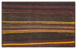 GERÇEK EL DOKUMA SARİ BORDO RENGİ KİLİM PASPAS