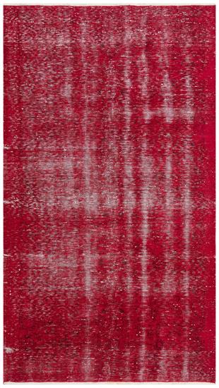 Geneleksel El Dokuma Kirmizi Rengi Çiçekli Desen Vintage Halısı