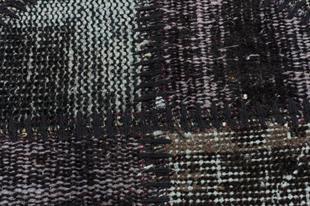 GENELEKSEL EL DOKUMA GRİ RENGİ PATCHWORK HALI PASPAS