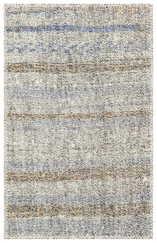 EŞSİZ EL YAPIMI GÜMÜŞ BEYAZ RENGİ KEÇİ KILI YÜNLÜ KİLİM PASPAS