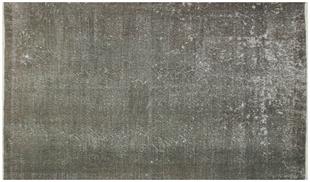 EŞSİZ EL DOKUMA KOYU GRİ RENGİ DESENSİZ ESKİTME VİNTAGE HALISI