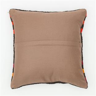  KİRAZ KIRMIZISI SİYAH RENKLİ EL DOKUMA YASTIK KILIFI