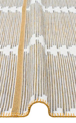 ARYA CRAFT WHİTE YELLOW HAV TOZ VERMEZ YIKANABILIR MODERN DESENLI DOKUMA KILIM