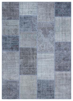 Geneleksel El Dokuma Açık Gri Rengi Patchwork Halı