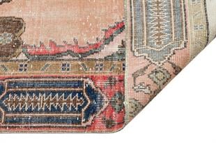 EŞSİZ EL DOKUMA NATUREL RENGİ GÖBEKLİ DESEN SALON VİNTAGE HALISI