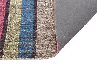 Beyaz Çok Renkli Kök Boya El Dokuma Kilim