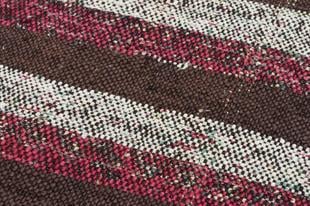 GERÇEK EL DOKUMA BEJ MÜRDÜM RENGİ KİLİM PASPAS