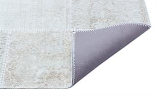 Geneleksel El Dokuma Beyaz Rengi Patchwork Halı