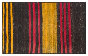 SARİ KIRMIZI RENGLİ EL DOKUMA KİLİM PASPAS